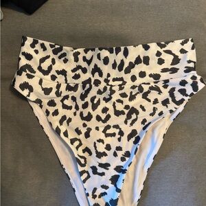 Aerie leopard high waisted bikini bottoms